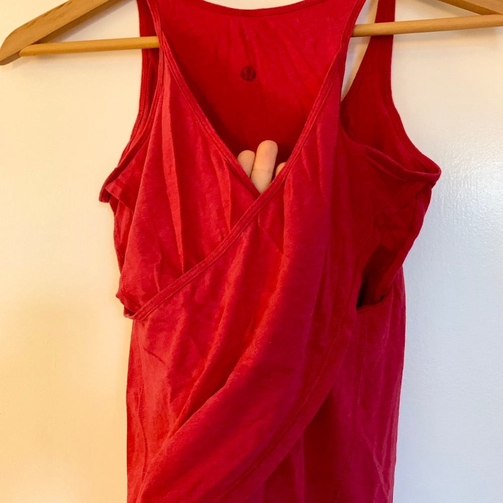 Lululemon Red/Pink Cross back tank